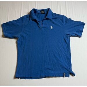 Southpole Polo Shirt Mens XL Blue Cotton Embroidered Logo Vintage Y2K Streetwear